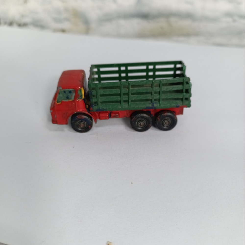 Matchbox Series No 4 Stake Truck Vintage Diecast Red Green Lesney Painted ed